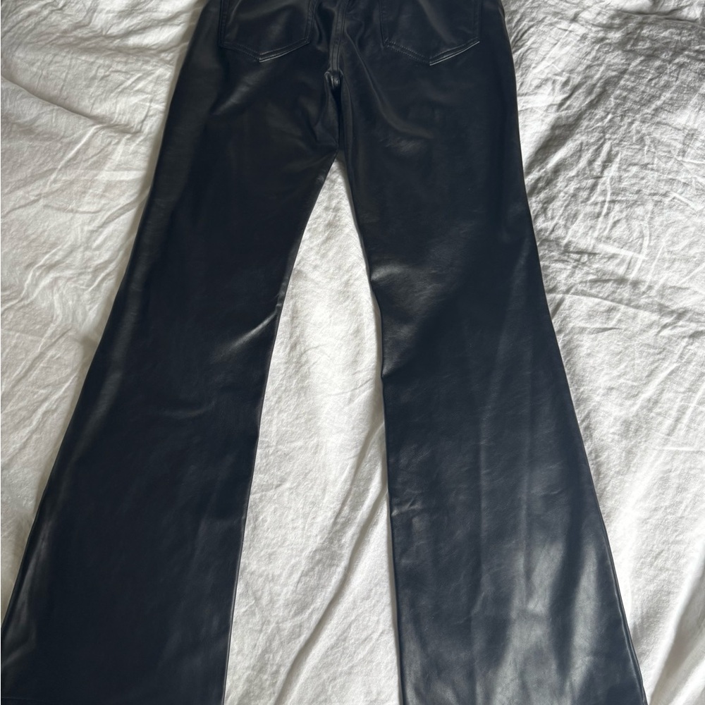 GAP High Rise Black Vegan Leather Pants
